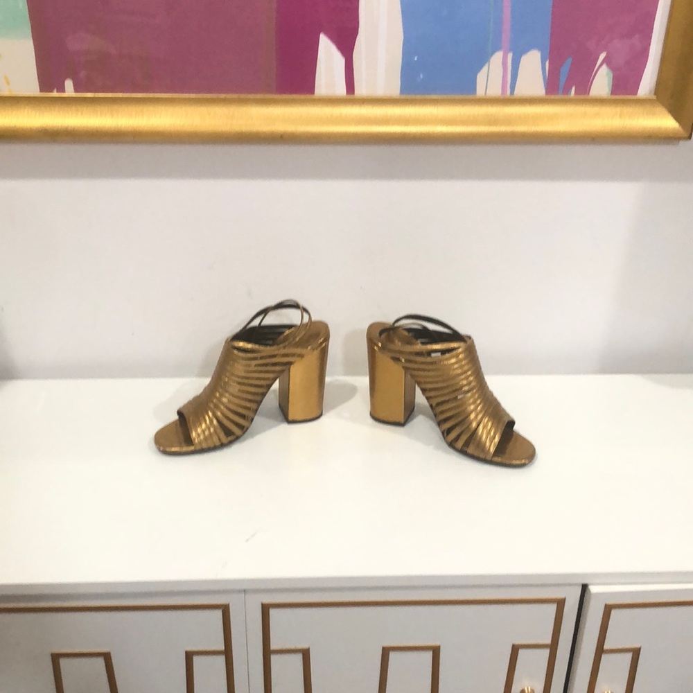 Gold Strappy Sandals